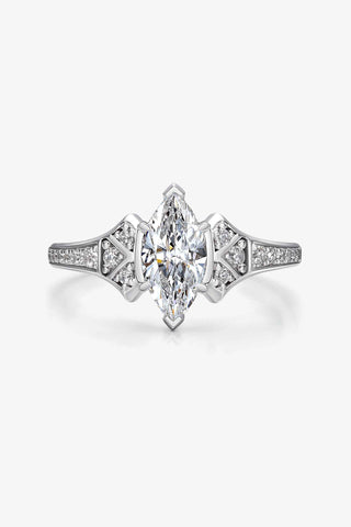 Lab Diamond  Engagement Ring in White Gold - Hemera