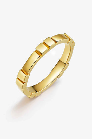 Hidden Lab Diamond Wedding Ring in Yellow Gold - Small