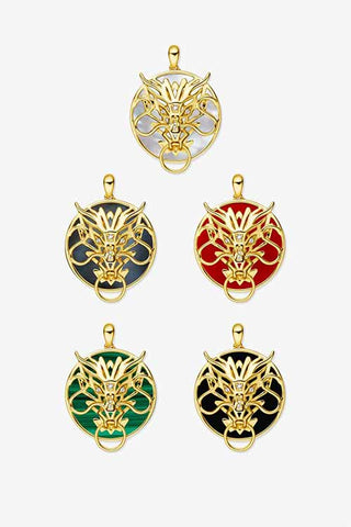 Lab Grown Diamond Chinese Zodiac Charm in Yellow Gold-Dragon Pendant