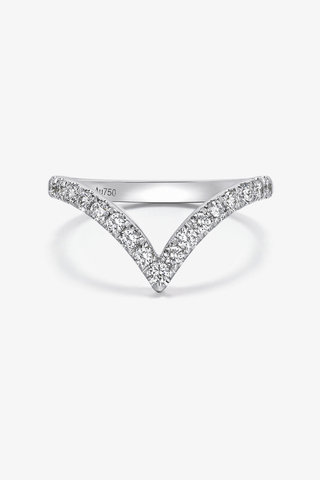 Lab Grown Diamond Classic Chevron Ring(1/2 ct. tw.) - Zaiyou Jewelry