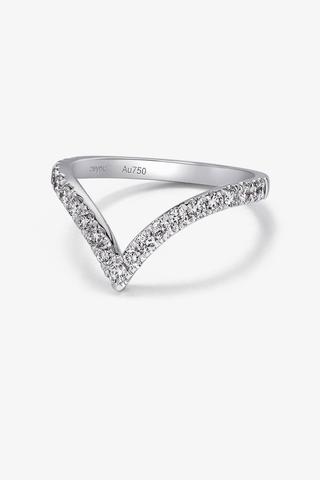 Lab Grown Diamond Classic Chevron Ring(1/2 ct. tw.) - Zaiyou Jewelry