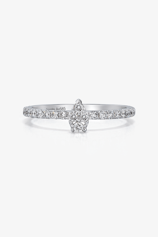 Lab Grown Diamond Pear Ring(2/5 ct. tw.) - Zaiyou Jewelry