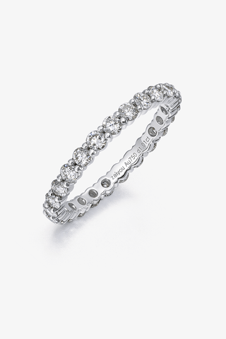 Round Lab Diamond Thin Eternity Ring (1 ct. tw.) - Zaiyou Jewelry