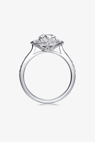 Lab Diamond Engagement Ring in White Gold - Athena - Zaiyou Jewelry