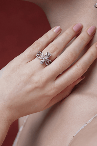 Lab Diamond Engagement Ring in White Gold - Eros - Zaiyou Jewelry