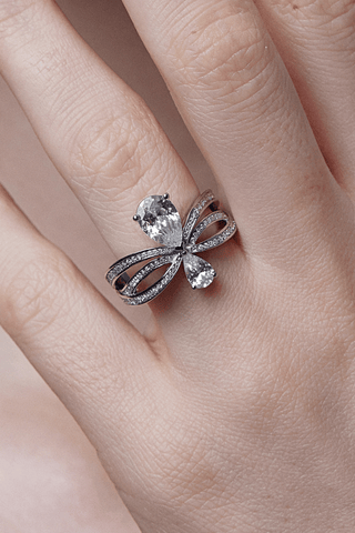 Lab Diamond Engagement Ring in White Gold - Eros - Zaiyou Jewelry