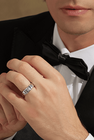 Lab Diamond Wedding Ring in White Gold - Apollo - Zaiyou Jewelry