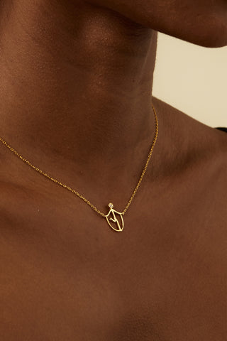 GYM 5 Lab Diamond Necklace in Yellow Gold - Zaiyou Jewelry