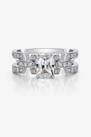 Lab Diamond Promise Ring in White Gold - Radiant