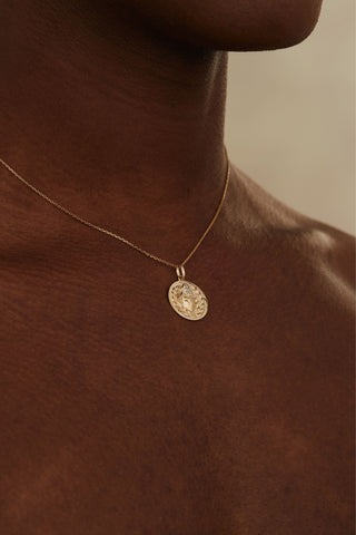 Lab Grown Diamond Zodiac Charm in Yellow Gold - Virgo Pendant-Zaiyou Jewelry