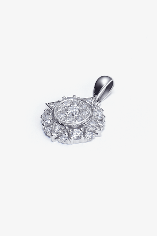 Lab Grown Diamond Classic Pendant in White Gold - Zaiyou Jewelry