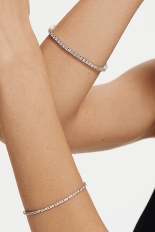 Lab Grown Diamond Tennis Bracelet in Yellow/White Gold (2 ct. tw.) - Zaiyou Jewelry