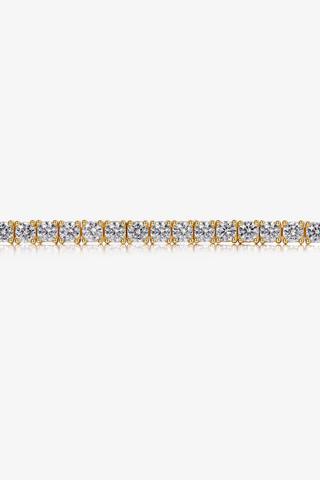 Lab Grown Diamond Tennis Bracelet in Yellow/White Gold (5 5/8 ct. tw.) - Zaiyou Jewelry