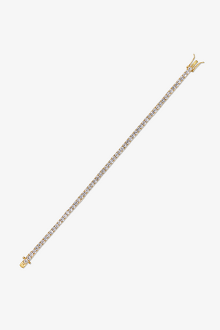 Lab Grown Diamond Tennis Bracelet in Yellow/White Gold (5 5/8 ct. tw.) - Zaiyou Jewelry