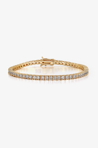 Lab Grown Diamond Tennis Bracelet in Yellow/White Gold (5 5/8 ct. tw.) - Zaiyou Jewelry