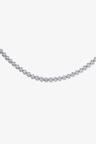 Lab Grown Diamond Tennis Necklace in White Gold (4 5/8 ct. tw.) - Zaiyou Jewelry