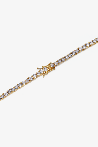 Lab Grown Diamond Tennis Necklace in Yellow/White Gold (14 1/2 ct. tw.) - Zaiyou Jewelry