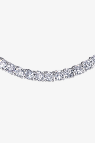 Lab Grown Diamond Tennis Necklace in Yellow/White Gold (38 2/3 ct. tw.) - Zaiyou Jewelry