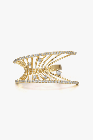 Lab Grown Diamond Ring in Yellow/White Gold - Zaiyou Jewelry